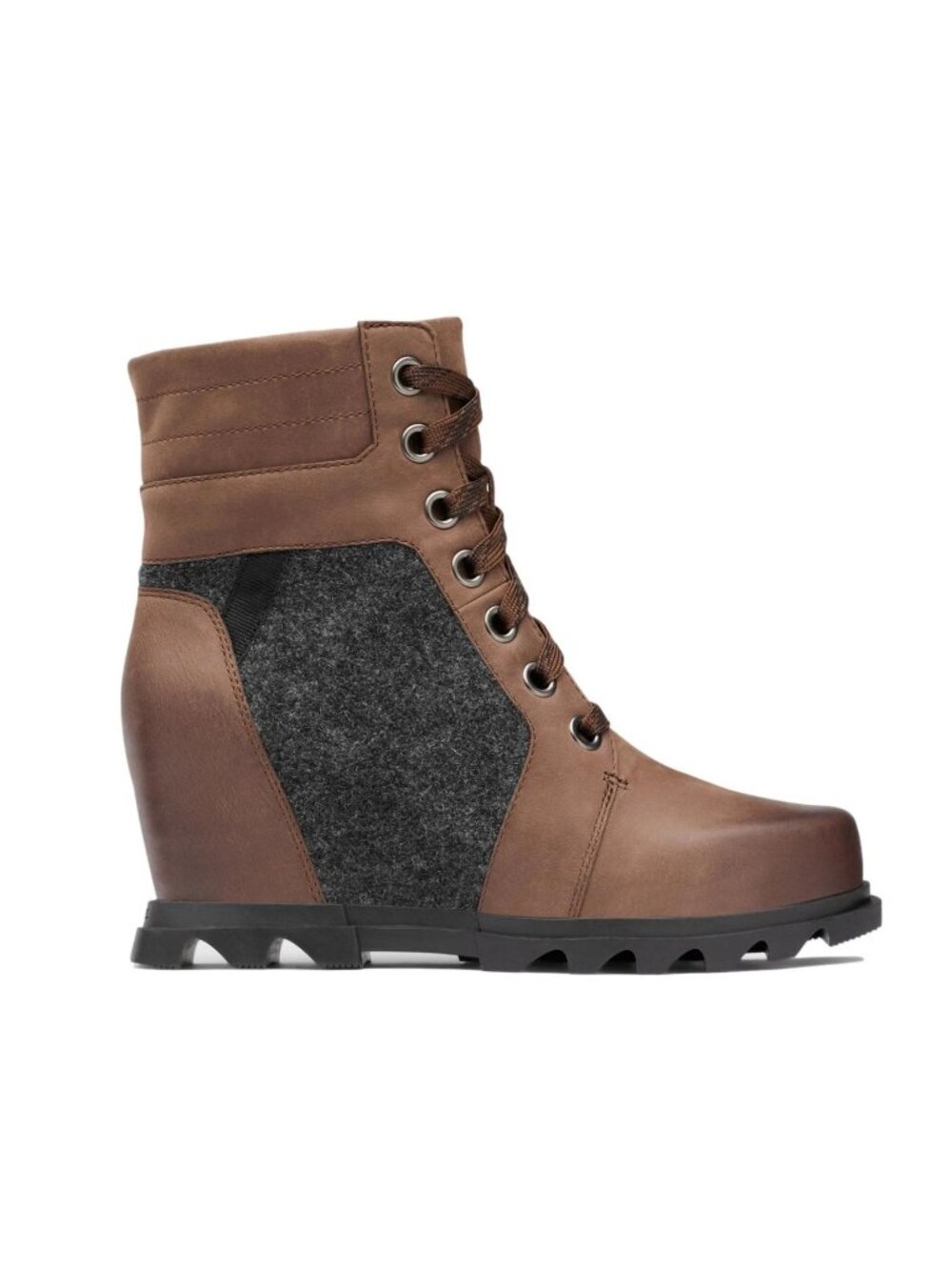 Sorel Joan of Arctic Brown Leather Wedge Chelsea Bootie 10.5 US - New with Tag - Picture 7 of 7